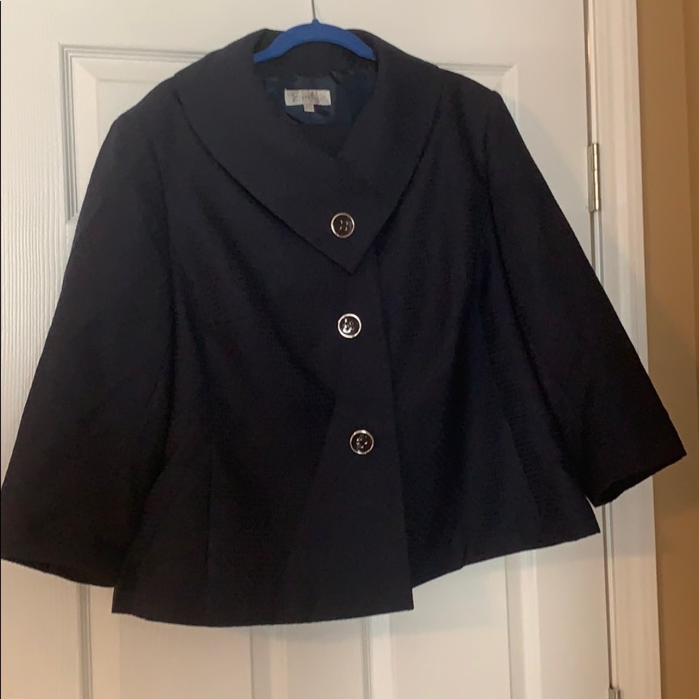 Navy skirt suit